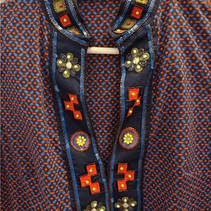Tory Burch Embroidered and beaded tunic